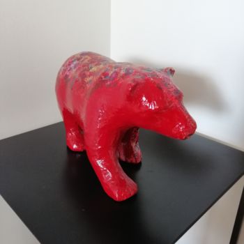 Escultura titulada "Baloo" por Carole Carpier, Obra de arte original, Cartulina