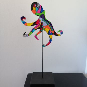 Sculpture intitulée "Octopussy" par Carole Carpier, Œuvre d'art originale, Acrylique