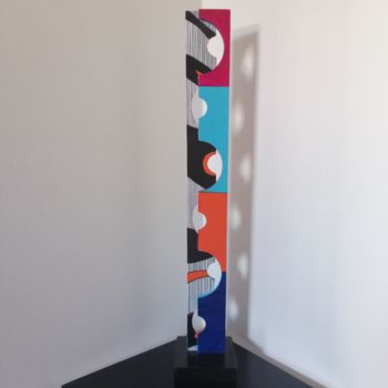 Sculpture titled "Skyline" by Carole Carpier, Original Artwork, Wood