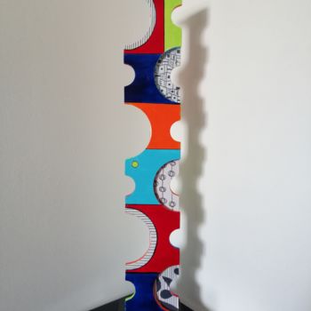 Скульптура под названием "Life line" - Carole Carpier, Подлинное произведение искусства, Дерево