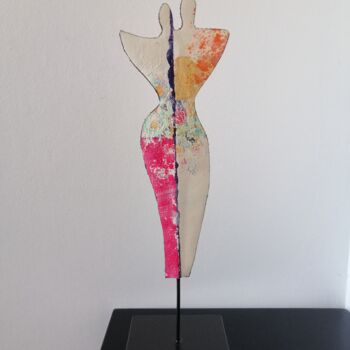 Sculpture titled "Two of us" by Carole Carpier, Original Artwork, Acrylic