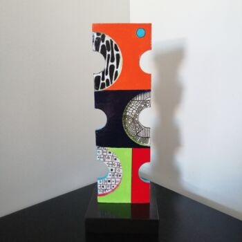 Sculpture intitulée "Retro Adagio" par Carole Carpier, Œuvre d'art originale, Acrylique