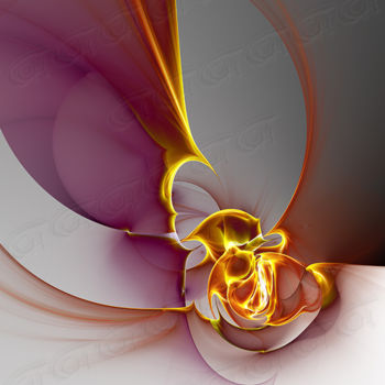 Digital Arts titled "Orchidée" by Cch, Original Artwork, 3D Modeling