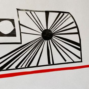 拼贴 标题为“Asian flag” 由Corentin Cpt, 原创艺术品, 拼贴