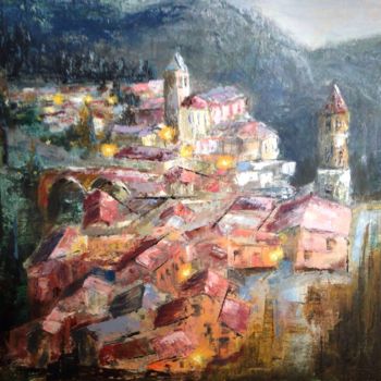 Pintura intitulada "Albarracín" por Carlos Coira, Obras de arte originais, Óleo