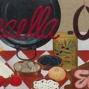 Painting titled "Paella" by C Comme Cathy D Comme Domi, Original Artwork