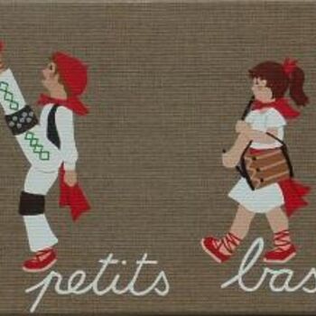 Painting titled "Les petits basques…" by C Comme Cathy D Comme Domi, Original Artwork