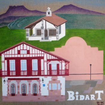 Schilderij getiteld "B de Bidart 2" door C Comme Cathy D Comme Domi, Origineel Kunstwerk