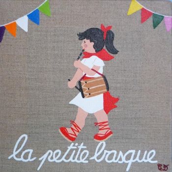 Pintura intitulada "la petite basque mu…" por C Comme Cathy D Comme Domi, Obras de arte originais
