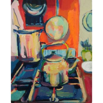 Pintura intitulada "La cocina" por Claudia Moskoluk, Obras de arte originais, Acrílico