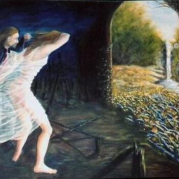 Картина под названием "Vers un Paradis (To…" - Christiane Doré, Подлинное произведение искусства, Масло