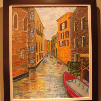 Painting titled "Veneza" by Cé Figueiredo, Original Artwork, Acrylic
