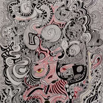 Painting titled "Obsession" by Cedric Padré, Original Artwork, Marker