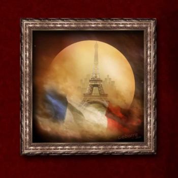 Painting titled "Paris" by Cebarre, Original Artwork