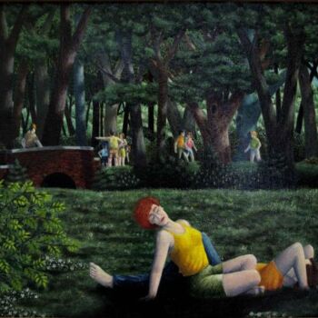 Peinture intitulée "Springtime" par Cecil Williams, Œuvre d'art originale, Huile