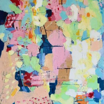 Painting titled "Patchwork" by Cecile Augis, Original Artwork, Acrylic