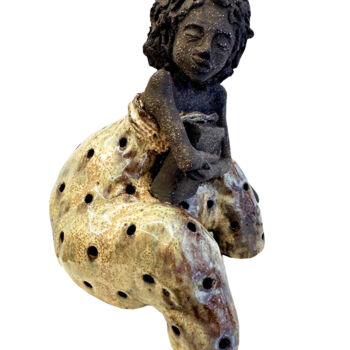 Sculptuur getiteld "Détente" door Cécile Cabezas, Origineel Kunstwerk, Terra cotta