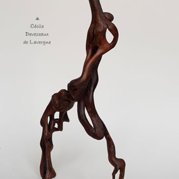 Скульптура под названием "L'Âge Mûr" - Cécile Devezeaux De Lavergne, Подлинное произведение искусства, Дерево