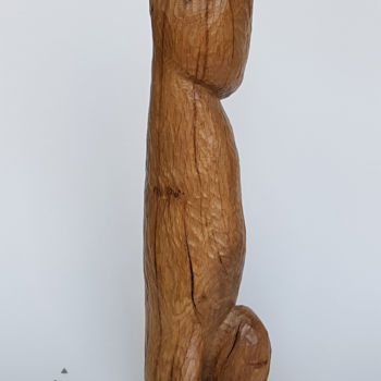 Sculpture intitulée "L'Homme Premier, Ch…" par Cécile Devezeaux De Lavergne, Œuvre d'art originale, Bois