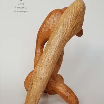 Sculpture titled "Vital" by Cécile Devezeaux De Lavergne, Original Artwork, Wood
