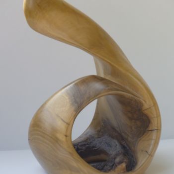 Sculpture titled "Yoni" by Cécile Devezeaux De Lavergne, Original Artwork, Wood