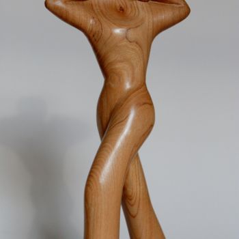 Sculpture titled "Against All Odds" by Cécile Devezeaux De Lavergne, Original Artwork, Wood