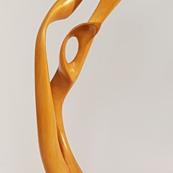 Sculpture titled "Let's Go" by Cécile Devezeaux De Lavergne, Original Artwork, Wood