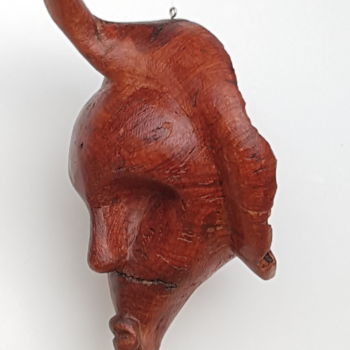 Sculpture intitulée "Masque Oiseau" par Cécile Devezeaux De Lavergne, Œuvre d'art originale, Bois