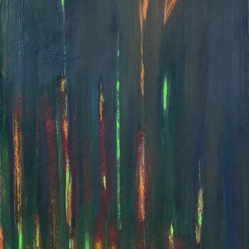 Pittura intitolato "Luminescence" da Cécile Dinge, Opera d'arte originale, Olio Montato su Telaio per barella in legno