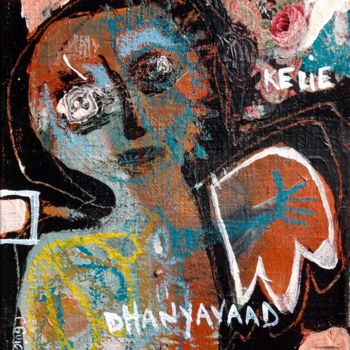 Pittura intitolato "Shaanti ke lie" da Cecile Guicheteau, Opera d'arte originale, Acrilico