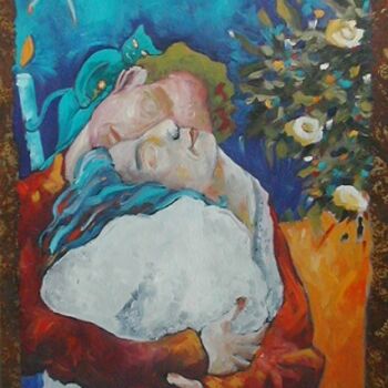 Peinture intitulée "un-mardi-pas-comme-…" par Cecile Guicheteau, Œuvre d'art originale, Huile