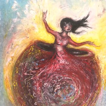 Drawing titled "Out of the cauldron…" by Cécile Jeanne Fraeye, Original Artwork, Pastel