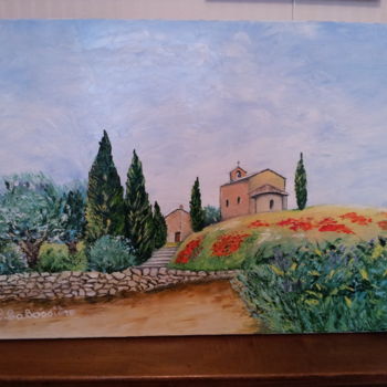 Pintura titulada "chapelle-roquebrune…" por Cécile Labossière, Obra de arte original, Oleo