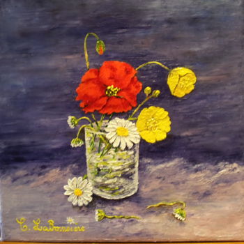 Peinture intitulée "le-bouquet-de-leo.j…" par Cécile Labossière, Œuvre d'art originale