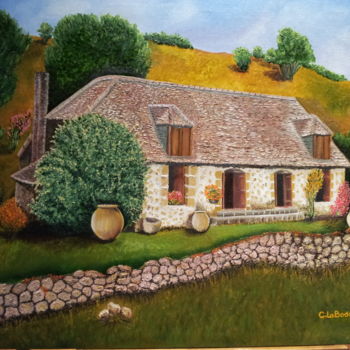 Peinture intitulée "la-pagerie-maison-n…" par Cécile Labossière, Œuvre d'art originale, Huile