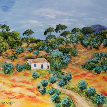 Peinture intitulée "campagne-varoise-02…" par Cécile Labossière, Œuvre d'art originale, Huile