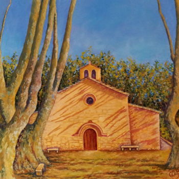 Painting titled "Chapelle-St-Barthél…" by Cécile Labossière, Original Artwork, Oil