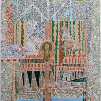 "Souvenir d'Andalous…" başlıklı Tablo Cecile Lorec Gompertz tarafından, Orijinal sanat, Akrilik