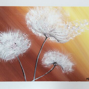 Painting titled "Vole aux vents" by Cecile Massiani, Original Artwork, Acrylic
