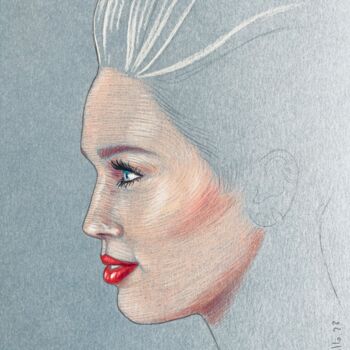 图画 标题为“Miley Cyrus” 由Cécile Mordillo, 原创艺术品, 铅笔