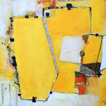 Painting titled "Faute de soleil" by Cécile Valle, Original Artwork, Pigments Mounted on Wood Panel