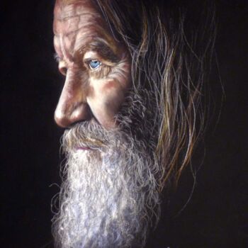 Painting titled "Sagesse" by Cécile Vigier, Original Artwork, Pastel