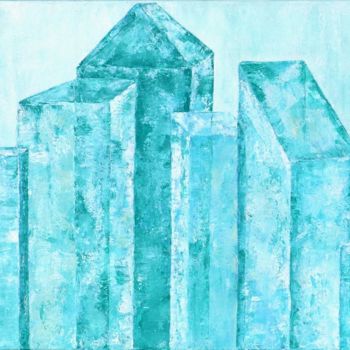 Painting titled "ICE STICKS" by Cécile Delaveau, Original Artwork, Acrylic