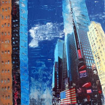 Painting titled "Manhattan 5" by Cecile Gonne Victoria, Original Artwork, Oil