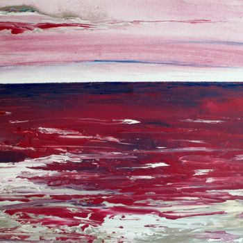 Painting titled "Marée Rouge 2" by Cecile Gonne Victoria, Original Artwork, Acrylic