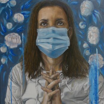 Schilderij getiteld "This too shall pass" door Cécile Pardigon, Origineel Kunstwerk, Olie