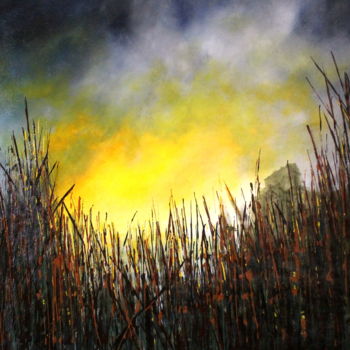 Painting titled "Awakening Lights -…" by Cecilia Frigati, Original Artwork, Acrylic