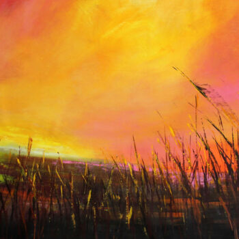Peinture intitulée ""Sunset #8"" par Cecilia Frigati, Œuvre d'art originale, Acrylique