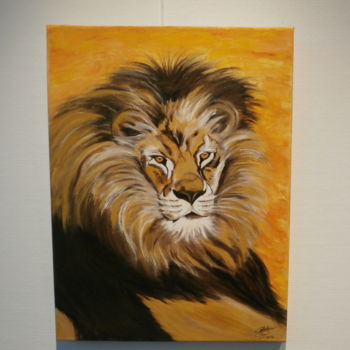 Painting titled "le roi" by Cécilia Godeneche, Original Artwork, Oil