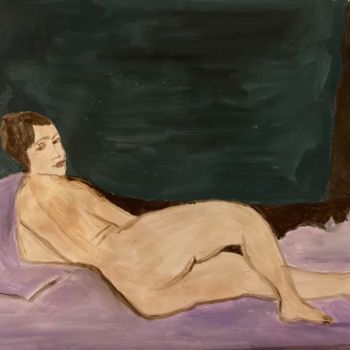 Painting titled "Nude I - conversati…" by Cecília Vilas Boas, Original Artwork, Acrylic